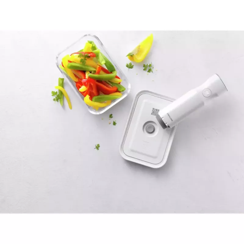 Pārtikas uzglabāšanas kaste ZWILLING FRESH & SAVE Taisnstūra 0,9 L, stikla trauks ar plastmasas bloķējamu vāku, cepeškrāsns/mikroviļņu/ledusskapja droša