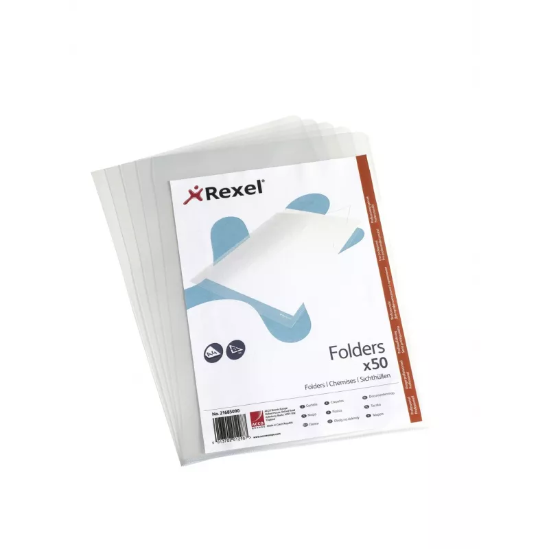 Rexel Crystal L Mape A4 Caurspīdīgs (50)