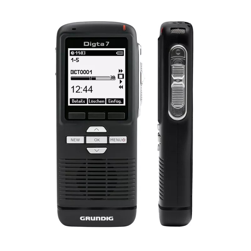 Grundig Digta 7 Stand-Alone Komplekts ar diktēšanas ierīci, doku, austiņām un pedāli