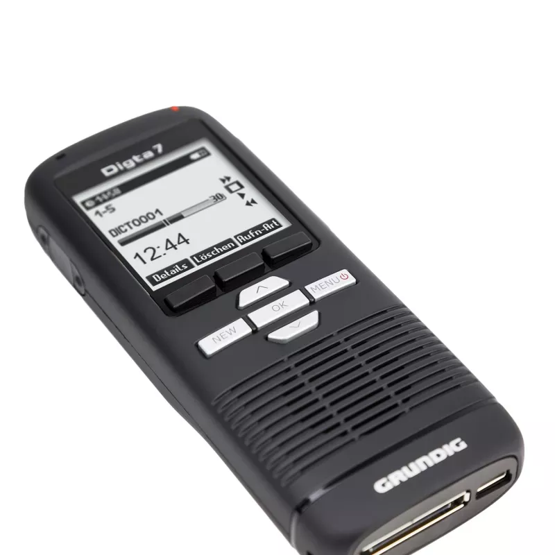 Grundig Digta 7 Stand-Alone Komplekts ar diktēšanas ierīci, doku, austiņām un pedāli