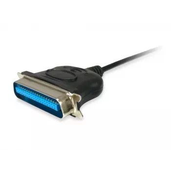 Equip USB uz Paralēlo adaptera kabelis, Melns, USB A, Centronics 36, 60 g, 1 gab., 175 mm
