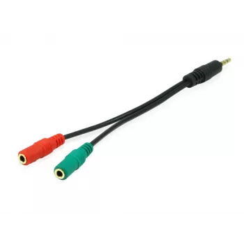 Equip 147943 audio kabelis 1.5 m 2 x 3.5mm 3.5mm Melns