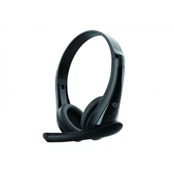 Vadu austiņas CONCEPTRONIC POLONA06B3T, stereo 3.5mm, trokšņu slāpējošs mikrofons, supraaurālās, 20–20000 Hz, 1.8 m vads, melna