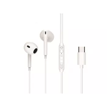 Vadu austiņas CONCEPTRONIC BRENDAN02W USB-C, intraaurālās, 20–20000 Hz, 1.2 m vads, balta