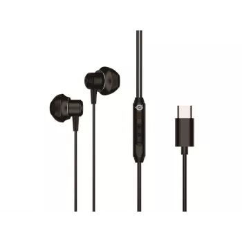 Vadu intraaurālās austiņas CONCEPTRONIC BRENDAN04B — USB-C, 20–20000 Hz, 1,2 m kabelis, 14 g, melna