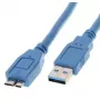 USB kabelis Helos 014688 USB 3.2 Gen 1 1m Zils