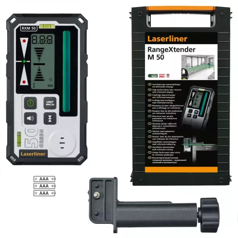 Lāzera tālmēra uztvērējs Laserliner RangeXtender M50 Melns 50m