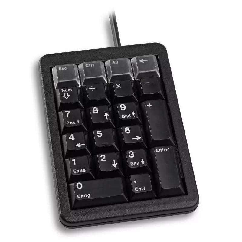 CHERRY G84-4700 taustiņu bloks, vadu, USB, melns (UK/US), 21 taustiņš, klēpjdatoram/PC, 1.75 m