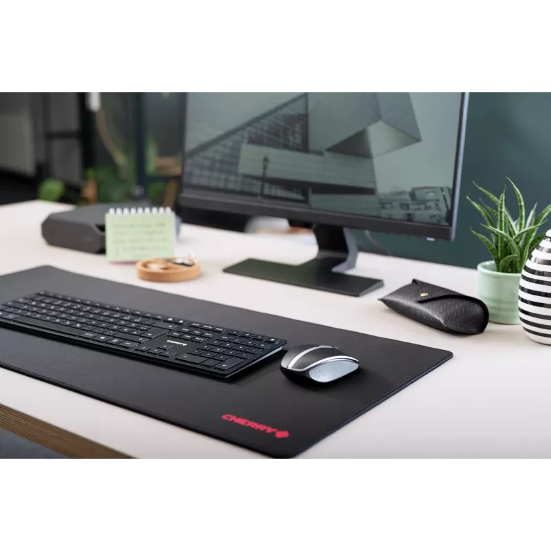 Tastatūra Cherry KW 9100 SLIM bezvadu RF + Bluetooth QWERTY UK angļu melna 108 taustiņi 1.2 m kabelis