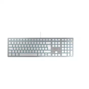 Cherry KC 6000C FOR MAC vadu USB QWERTY klaviatūra ar šķērsslēdžiem, sudraba, 1.8 m