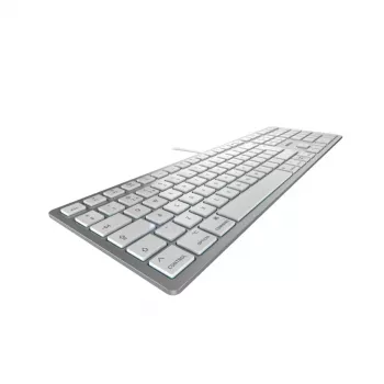 Cherry KC 6000C FOR MAC vadu USB QWERTY klaviatūra ar šķērsslēdžiem, sudraba, 1.8 m