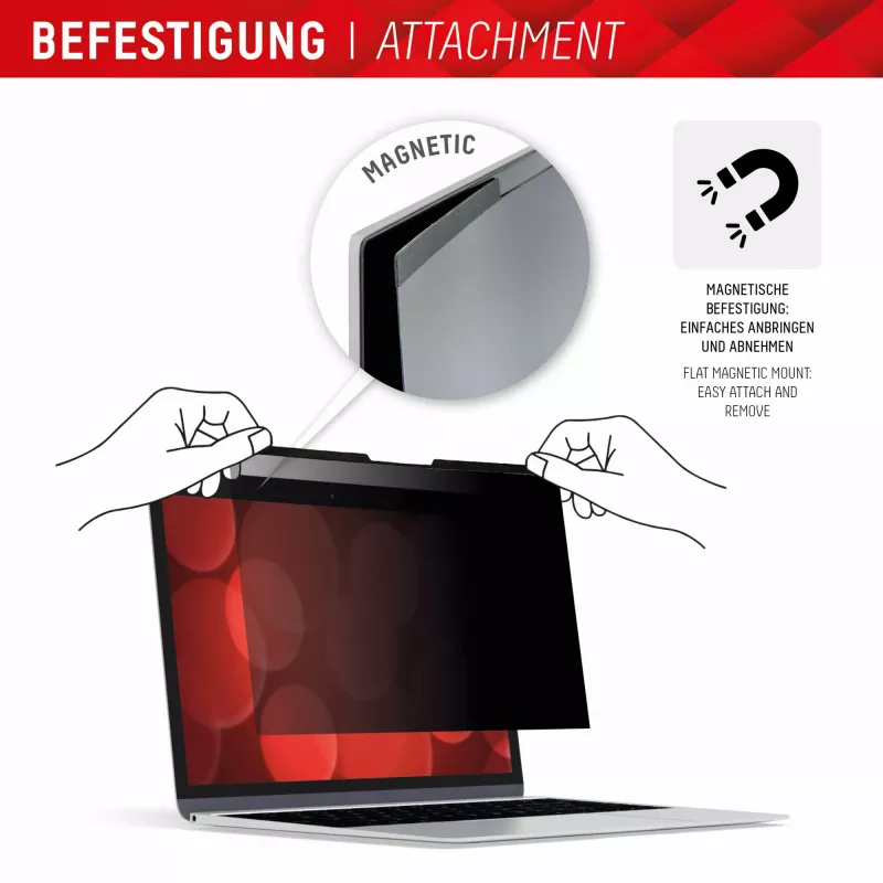 Displex PRIVACY SAFE magnētiskais 2-virzienu privātuma filtrs MacBook Pro 16,2 inch