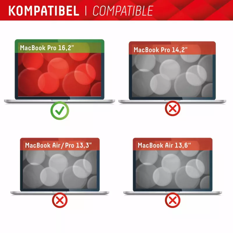 Displex PRIVACY SAFE magnētiskais 2-virzienu privātuma filtrs MacBook Pro 16,2 inch