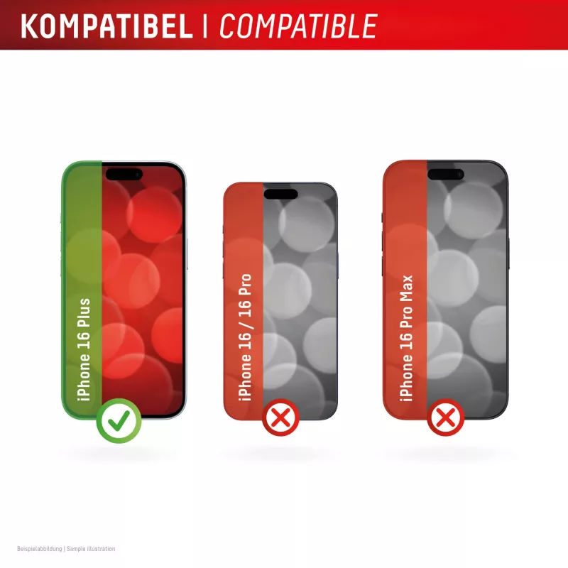 Displex ekrāna aizsargstikls + maciņš Apple iPhone 16 Plus, EASY-ON® Eco montāžas rāmis, izturīgs pret skrāpējumiem
