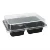 Papstar 96554 Vienreizējās lietošanas pārtikas uzglabāšanas trauks Melns PET 227x178x45mm