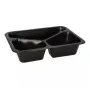 Papstar 96554 Vienreizējās lietošanas pārtikas uzglabāšanas trauks Melns PET 227x178x45mm