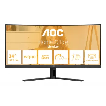AOC CU34B3E monitors 86.4 cm (34 inch) 3440x1440 WQHD LED melns