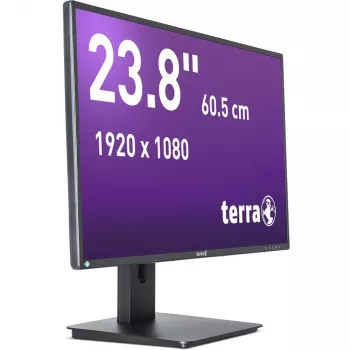 TERRA 3030250 datora monitors 60.5 cm (23.8 collas) 1920 x 1080 pikseļi Full HD LED Melns