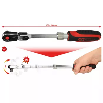 Sprūdrata atslēga KS Tools 914.1420, hroma-vanādija tērauds, 72 sprūdrata galviņas, sertificēta DIN/ISO