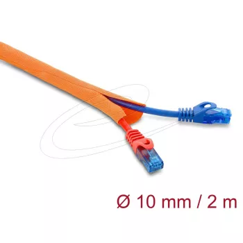 Pašaizveroša kabeļu aizsarguzmava DELOCK 2 m x 10 mm oranža
