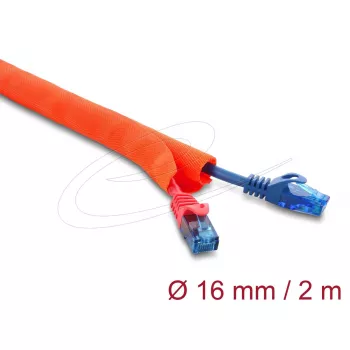Kabeļu aizsargvads pašaizverošs DELOCK 2 m × 16 mm oranžs
