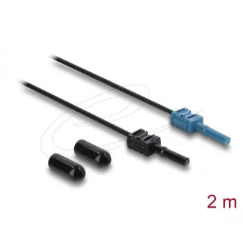 DELOCK 91024 optiskās šķiedras adaptera kabelis, multi-mode, 2 m, melns/zils, 1 gab.