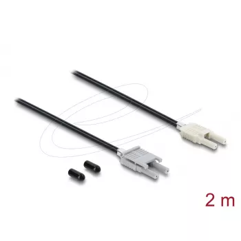 Šķiedru optikas adaptera kabelis DELOCK 91028 multi-mode, 2 m, melns/pelēks