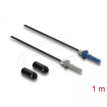 DELOCK 91031 optiskās šķiedras adapteris — multimode, 1,0 m kabelis, melns/pelēks/zils, 1 gab.