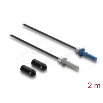 Optiskās šķiedras kabelis DELOCK 91034, multimode POF, 2 m, melns/pelēks/zils