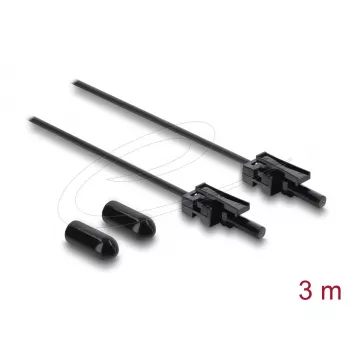 DELOCK optiskās šķiedras POF plastmasas kabelis HFBR 4532-4532Z simplex ST uz ST 3 m
