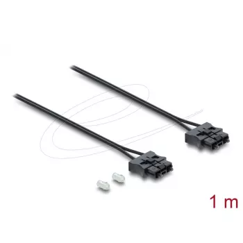 Optiskās šķiedras savienotājkabelis DELOCK 91045 POF plastmasas ST-ST 1 m melns
