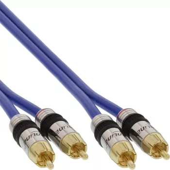 InLine Premium RCA Audio kabelis 2x RCA vīrietis / vīrietis ar zeltītiem kontaktiem 1m