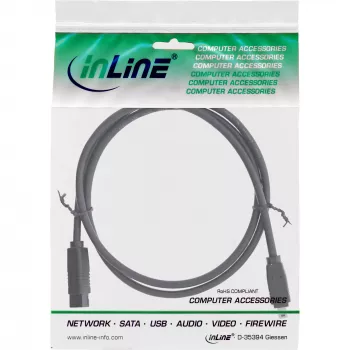 InLine FireWire 400 uz 800 1394b kabelis 4/9 kontaktu tēviņš 1,8 m melns