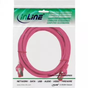 InLine Patch Kabelis S/FTP PiMF Cat.6 250MHz PVC varš rozā 0,25m