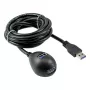 InLine USB 3.2 Gen.1 pagarinātājkabelis USB A vīriešu / A sieviešu + barošana, ar statīvu, melns, 2m