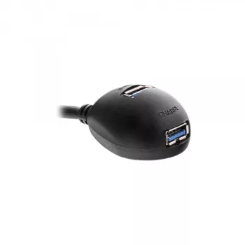 InLine USB 3.2 Gen.1 pagarinātājkabelis USB A vīriešu / A sieviešu + barošana, ar statīvu, melns, 2m