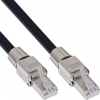 Tīkla kabelis InLine 78594A RJ-45 Cat.6A 90m Melns