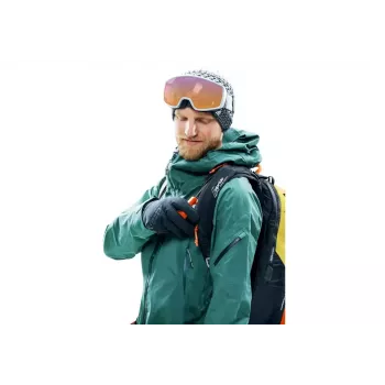 Lavīnu mugursoma DEUTER Alproof Lite 22 – 22 L, turmeric/melna, viegla, izturīga