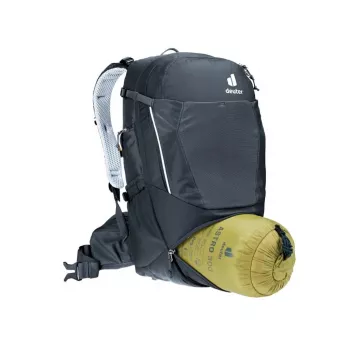 Mugursoma DEUTER Trans Alpine 24 — velosipēdistu mugursoma, 24 L, melna