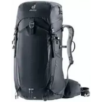 Mugursoma DEUTER Trail PRO 34 SL — sieviešu pārgājienu mugursoma 34 L, viegla, izturīga, Melna