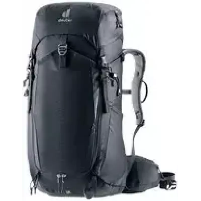 Mugursoma DEUTER Trail PRO 34 SL — sieviešu pārgājienu mugursoma 34 L, viegla, izturīga, Melna