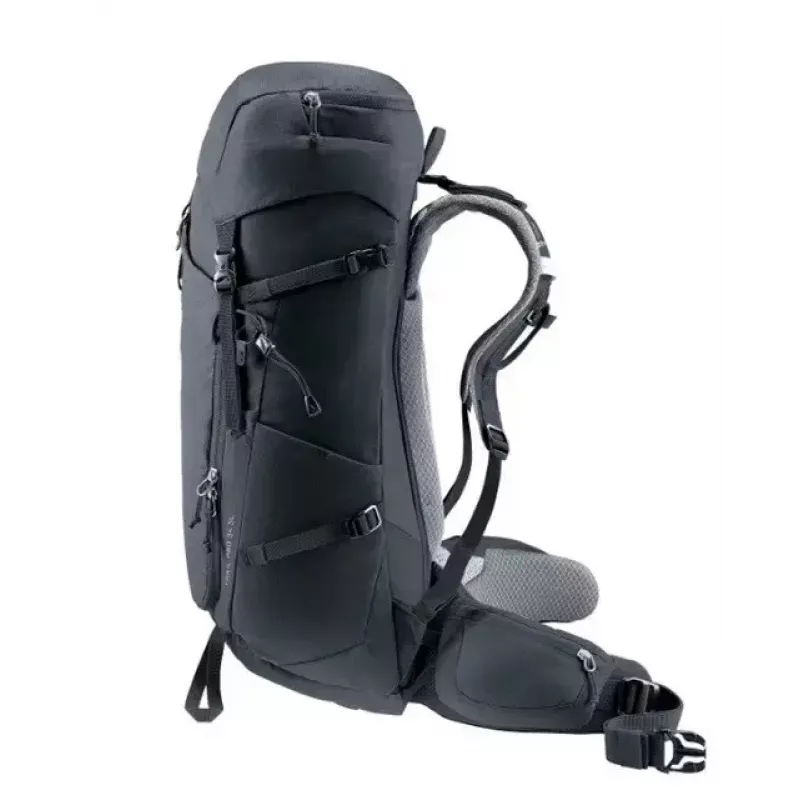 Mugursoma DEUTER Trail PRO 34 SL — sieviešu pārgājienu mugursoma 34 L, viegla, izturīga, Melna