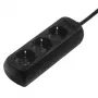 Hama 00108841 pārsprieguma aizsargs Melns 3 AC kontaktligzdas 230 V 3 m