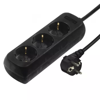 Hama 00108841 pārsprieguma aizsargs Melns 3 AC kontaktligzdas 230 V 3 m