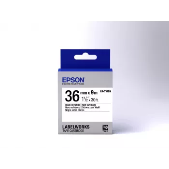 Epson LK-7WBN lentes kasetne standarta, balta/melna, 36mm (9m)