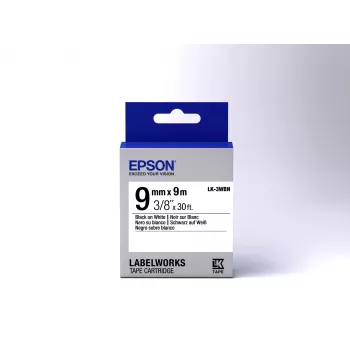 Epson LK-3WBN lentes kasetne, standarta, melns/balts, 9mm (9m)