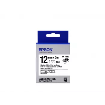 Epson LK-4WBQ gludekļa lentes kasetne melns/balts 12mm (5m)
