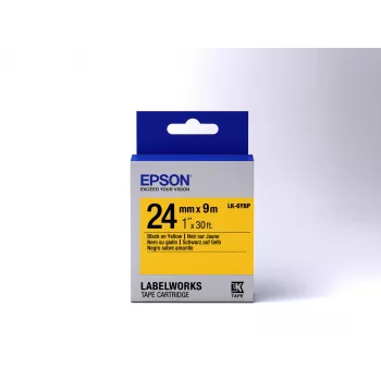 Epson LK-6YBP lentes kārtridžs pasteļdzeltena/melna 24mm (9m)