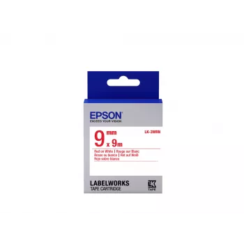 Epson LK-3WRN lentes kasetne, sarkans uz balta, 9mm x 9m