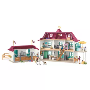 schleich HORSE CLUB Lakeside Country House and Stable - Māja ar stalli, Zirgi, 5+ gadi, Daudzkrāsains